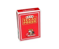 Карты "Modiano Texas Poker" 100% plastic 2 jumbo index red 649661759