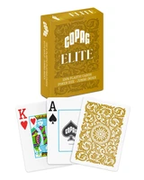 Карты "1546 Elite Plastic Poker Size Jumbo Index gold Single deck" 419827033