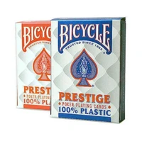 Карты "Bicycle Prestige Rider 100% Plastic Jumbo red/blue" 1460467754