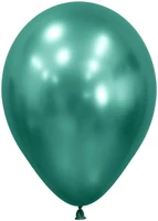 Шар (5''/13 см), Reflex, Зеркальный блеск, Аврора грин (932), хром, 50 шт., 415581 392655183