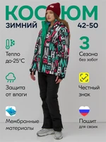 Горнолыжный костюм женский зимний черного цвета 002_1Ch 1397172047