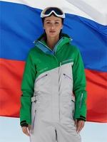 Горнолыжный комбинезон женский зимний зеленого цвета 2326Z 1451966466