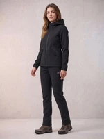 Женский костюм из софтшелла с флисом и мембраной — утепленный черного цвета 09612Ch 1743044870