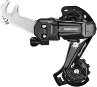 Переключатель задний Shimano Tourney, TY200, GS, 6/7 скоростей, крепление на ось, без упаковки 499503545