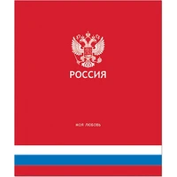 Тетрадь общая 48 листов на скрепке "Россия" 580995343