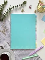 НОВИНКА! Тетрадь А4 96 л. Pastel Collection Mint/Blue, с обложкой из двухстроннего двухцветного пластика, на металлическом гребне 1010743083