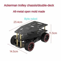 5 кг нагрузка 4WD электромобиль кодирующий двигатель Ackerman автомобильное шасси полноприводное колесо металлическое автомобильное шасси для программируемого робота-автомобиля 1005007991458800