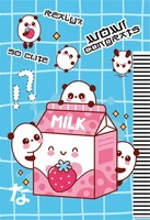 70225 Блокнот "Каваи milk", формат А6, 11х15 см, 56 листов в клетку на скрепке, обложка с гелевым наполнением, глиттер внутри, морозостойкий 1134702699