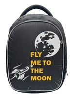 73553 Рюкзак облегченный Fly me to the moon с анатом-й спинкой, 2 отдел-я на молнии, р-р 40*32*16 см 1358402383
