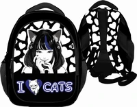 73262 Рюкзак облегченный Аниме I love cats с анатом-й спинкой, 2 отдел-я на молнии, р-р 40*32*16 см 927124584