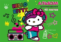 74800 Альбом для рисования Hello Kitty-2, А4, 40 листов, на гребне, мелованная обложка 235 гр/м2 515024192