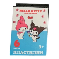 71956 Пластилин 6 цветов Hello Kitty&amp;friends, 120 гр, стека пластиковая, картонная упаковка с европодвесом 1611710814