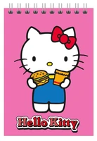75226 Блокнот Hello Kitty еда, формат А6, 60 листов, на гребне, целлюлозный картон 796351979