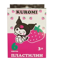 71955 Пластилин 6 цветов Kuromi, 120 гр, стека пластиковая, картонная упаковка с европодвесом 1938269418