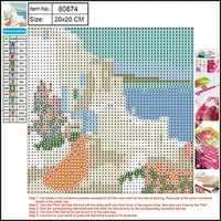 80874А Алмазная мозаика 5D Пейзаж 20*20 см, без подрамника, полное заполнение; в составе:основа с клейким слоем, пластик.стразы, стилус, клей, емкость для страз 426674757