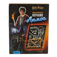 77705Набор для творчества Гарри Поттер, сделай ночник «Люмос-Волшебник», в наборе: основа для гравюры серебро с перфорацией, картонный корпус, светодиоидный элемент 1370768879