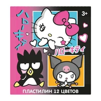 78357 Пластилин 12 цветов Hello Kitty&amp;friends , 240 гр, стека пластиковая, картонная упаковка 883294423