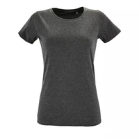 Футболка женская Regent Fit Women, черный меланж 1051524507