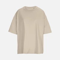 Футболка оверсайз женская Boxy Women, бежевая (льняная) 1393680486