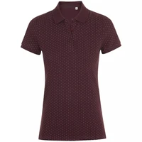 Рубашка поло женская Brandy Women, бордовая с белым 1254037454
