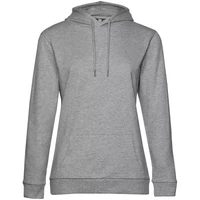 Толстовка с капюшоном женская Hoodie, серый меланж 1810637151