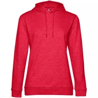 Толстовка с капюшоном женская Hoodie, красный меланж 1294843481