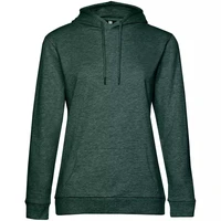 Толстовка с капюшоном женская Hoodie, темно-зеленый меланж 738614418