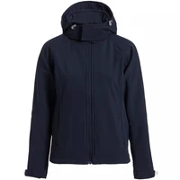 Куртка женская Hooded Softshell темно-синяя 371029828
