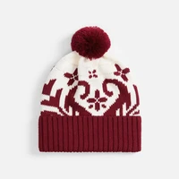 Шапка Wintertude, красная с белым 1462734468