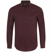 Рубашка мужская Becker Men, бордовая с белым 224850760