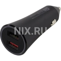 Зарядка USB-устройств от "прикуривателя" автомобиля Xiaomi Mi 37W Dual Port Car Charger CC06ZM Black 1542475861