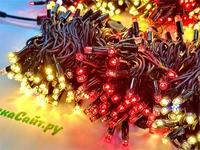 Комплект освещения на Елку 5 м. Премиум Красный/Теплый 1600 led ЕлкаСайт 1514919584