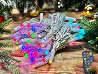 Гирлянда нить уличная 10м. 100 диодов SMART RGB, пульт, белый каучук - CMR-100521B IP65 CEIMAR 152478704