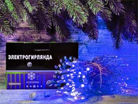 Гирлянда нить уличная 10м. 100 синих диодов, с мерцанием, прозрачный силикон, IP65 - TMX-100Sb CEIMAR 1895400784