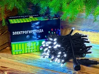 Гирлянда нить уличная 8м. 80 белых диодов, с мерцанием, черный каучук, IP65 - XM108Hwf CEIMAR 799122615