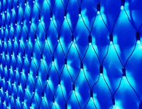 Светодиодная сеть уличная 3х3м. 320 синих диодов, с мерцанием, черный каучук - 9321B-BK IP65 LEON LED (LIGHT) 1881858292