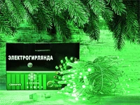Гирлянда нить уличная 10м. 100 зеленых диодов статика, прозрачный силикон, IP65 - TM-100Sg CEIMAR 1520658503