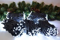 Гирлянда нить уличная 50м. 500 белых диодов статика, пульт ДУ, черный каучук - 5x7602W-H IP65 LEON LED (LIGHT) 1314425051