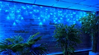 Светодиодная бахрома уличная 6x0.6м. 240 синих диодов, с мерцанием, пульт ДУ, белый каучук - IP-BT2404565b IP65 CEIMAR 642653510