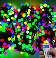 Гирлянда нить уличная 90 м. 540 диодов SMART RGB (шар 3,0 см.), пульт, черный каучук - 90-3767 H IP65 LEON LED (LIGHT) 1407924070