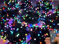 Гирлянда нить уличная 100м. 1000 диодов SMART RGB, пульт, черный каучук - N100-100522H IP65 CEIMAR 149500590