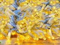 Гирлянда нить уличная 20м. 200 теплых диодов, статика, белый каучук, 24V, IP65 - 20-205-517Bww CEIMAR 1004800177
