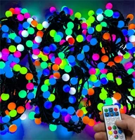 Гирлянда нить уличная 90 м. 450 диодов SMART RGB (шар 3,8 см.), пульт, черный каучук - 90-3757 H IP65 LEON LED (LIGHT) 764673866