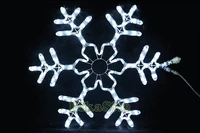 Светодиодная снежинка 60см. (дюралайт холодно-белый) - 7064W LEON LED (LIGHT) 118325689