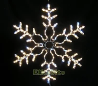 Светодиодная снежинка 80см. (дюралайт теплый с мерцанием) - 7083WWF LEON LED (LIGHT) 1975461228