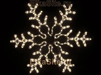 Светодиодная снежинка 80см. (дюралайт теплый) - 7085WW LEON LED (LIGHT) 1632014756