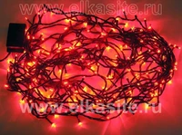 Гирлянда нить 28м. 400 красных диодов, черный пвх - LN-400L-RD-BK LEON LED (LIGHT) 833734064