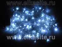 Гирлянда нить 7.5м. 100 белых диодов, прозрачный пвх - LN-100L-W LEON LED (LIGHT) 439067338