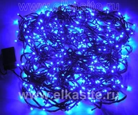 Гирлянда нить 28м. 400 синих диодов, черный пвх - LN-400L-BL-BK LEON LED (LIGHT) 1651501891