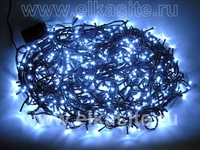 Гирлянда нить 20.0м. 300 белых диодов, черный пвх - LN-300L-W-BK LEON LED (LIGHT) 1076960129